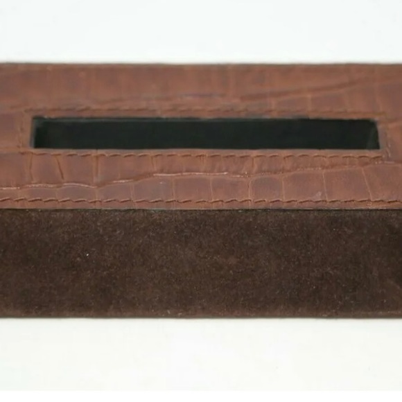 Rare Bombay Business Card Holder Heavy/Leather/Suede - Picture 3 of 7